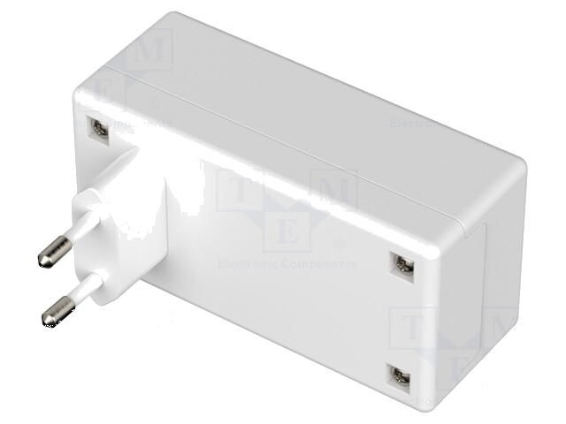 Behuizing: voor voedingseenheid; X: 50mm; Y: 100mm; Z: 40mm; wit Behuizing: voor voedingseenheid; X: 50mm; Y: 100mm; Z: 40mm; wit